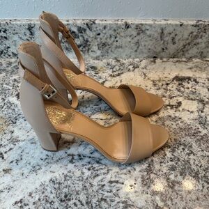Vince Camuto Tan Block Heels